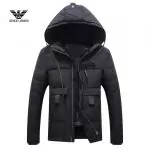 armani doudoune hoodie casual hiver chaud wta10224 aj black